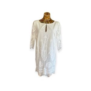 Ann Taylor dress white small long sleeve